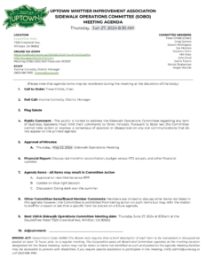 Sidewalk Operations Committee Meeting Agenda - 06/27/2024